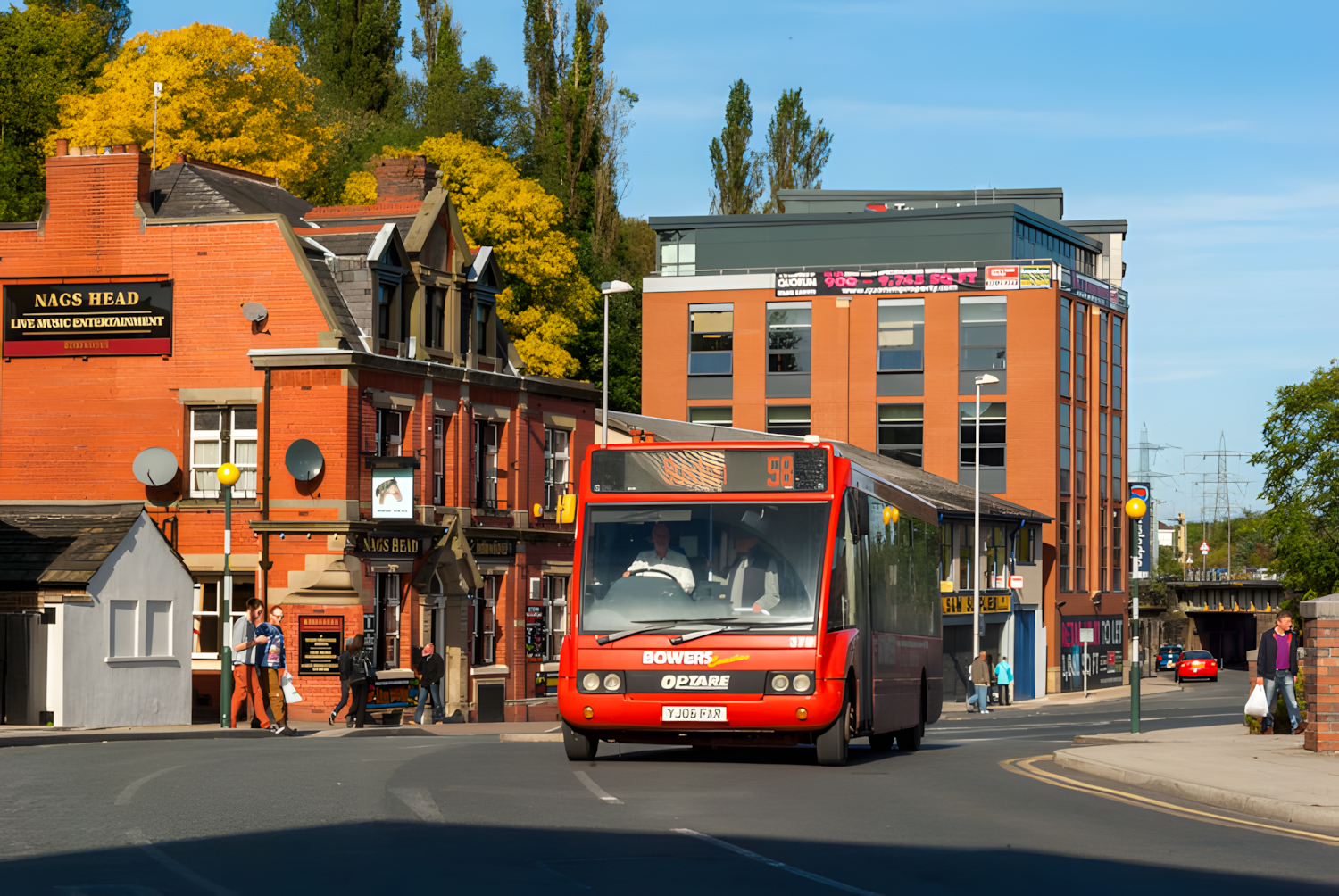 High Peak Buses' Optare Solo in Macclesfield, Cheshire, England, U.K.