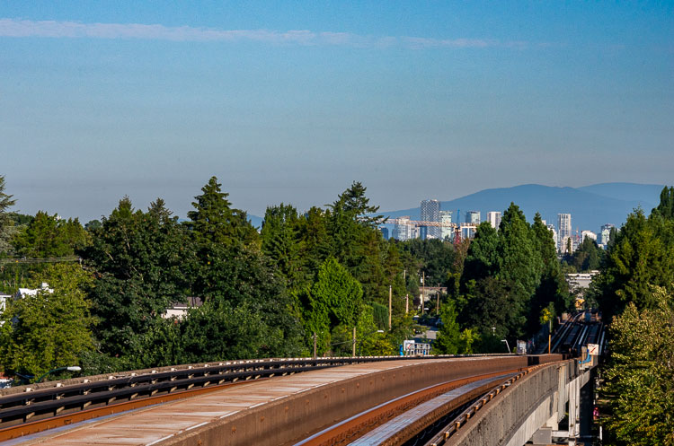 SkyTrain track, Vancouver, British Columbia, Canada