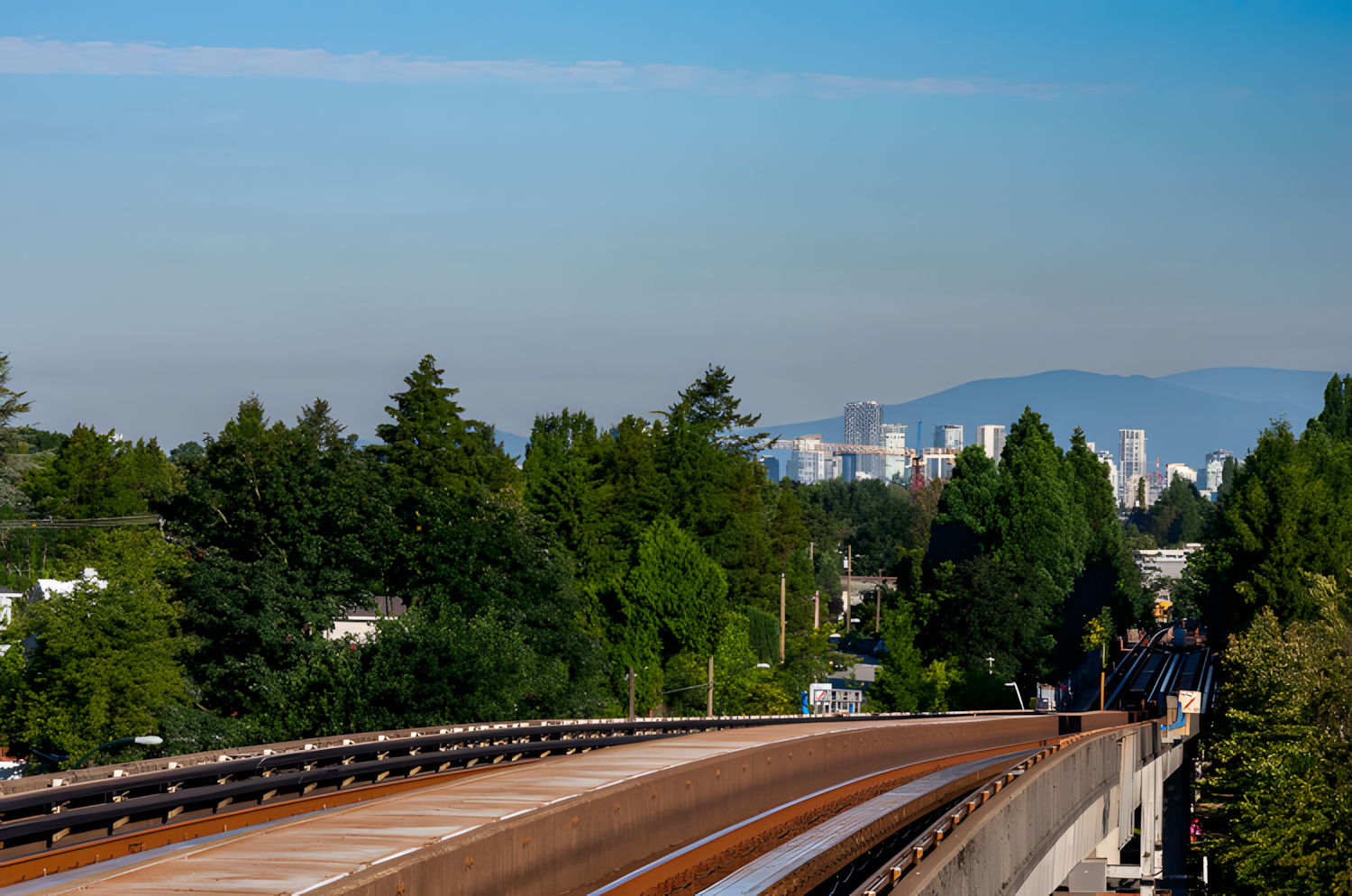 SkyTrain track, Vancouver, British Columbia, Canada