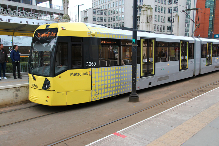 Metrolink tram, Manchester, England, UK