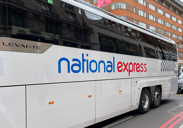 National Express Coach in London, England, U.K.